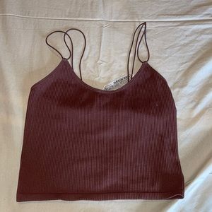 brown zara top